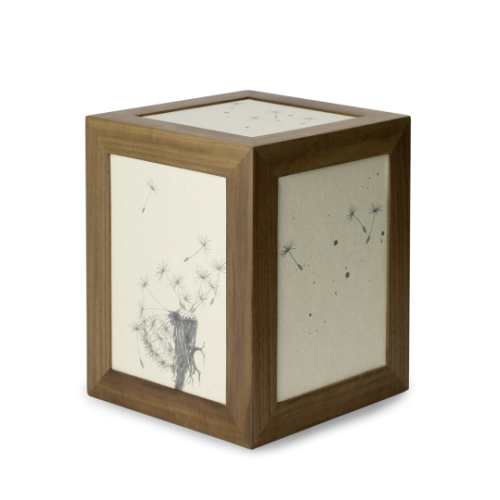 Edition Arca, Walnussholz, Papyrusmotive, Pusteblume